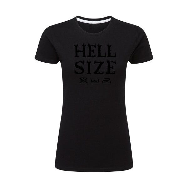 HELL SIZE ! Noir |T shirt original femme|SG