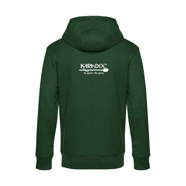 Karadoc sweat shirt original Bottle Green flex Blanc impression Dos
