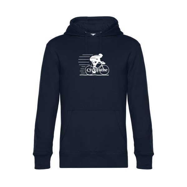 CYCLOPATHE sweat shirt original Navy Blue flex Blanc impression Face