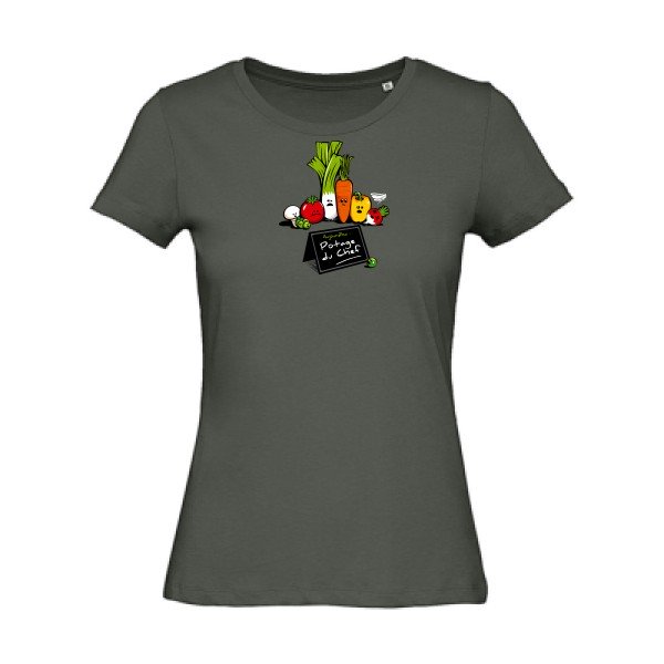 Maxi-Chef- - t-shirt original femme Millennial Khaki