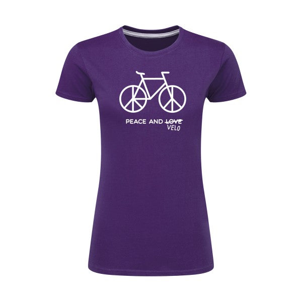 Peace and vélo Blanc |T shirt original femme|SG