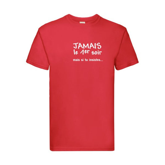 T-shirt|JAMAIS... |flex Blanc| Fruit of the loom 205 g 