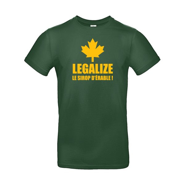 Legalize le sirop d'érableFlex jaune or- T-shirt E190|Bottle Green||2XL