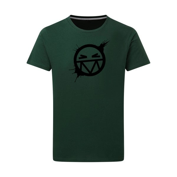 Smile noir -Flex noir sur T-shirt SG  Bottle Green  2XL