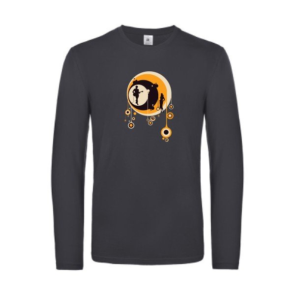 70-s-t-shirt-manches-longues-original-humour -Dark Grey