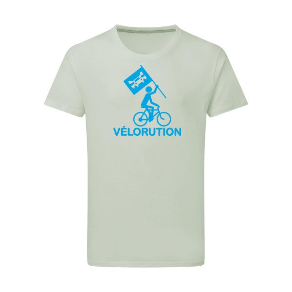 Vélorution - Flex bleu clair Tshirt original Pastel Macchiato  2XL