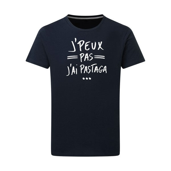 J'peux pas j'ai pastaga Blanc -Flex Blanc sur T-shirt SG  Navy  5XL