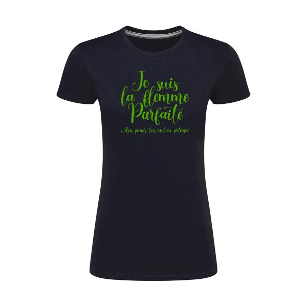 La flemme parfaite | Vert pomme |T shirt original femme|SG