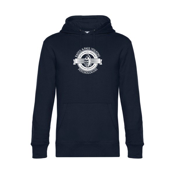 Volfoni sweat shirt original Navy Blue flex Blanc impression Face