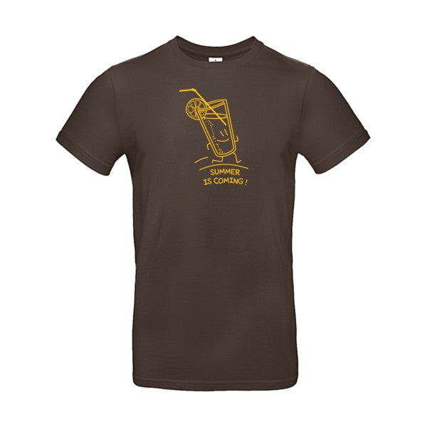 Summer is coming !Flex jaune or - E190 T-shirt|Brown||2XL