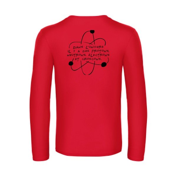 l univers - t shirt- manches- longues- original- humour- Red impression Dos