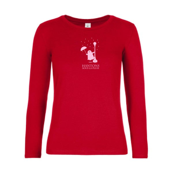 t-shirt lsl femme Hantons-sous-la-pluie Red flex Rose