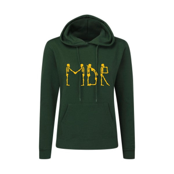 MDR jaune Or |Sweat original à capuche Femme