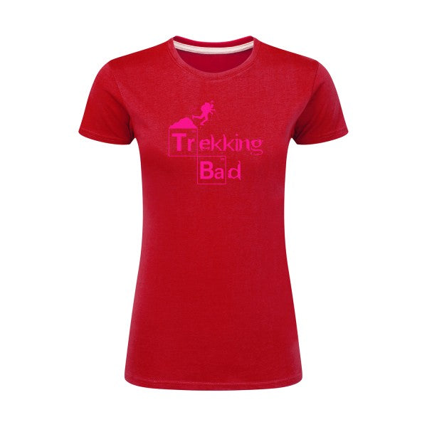 Trekking bad | Rose Fluo |T shirt original femme|SG