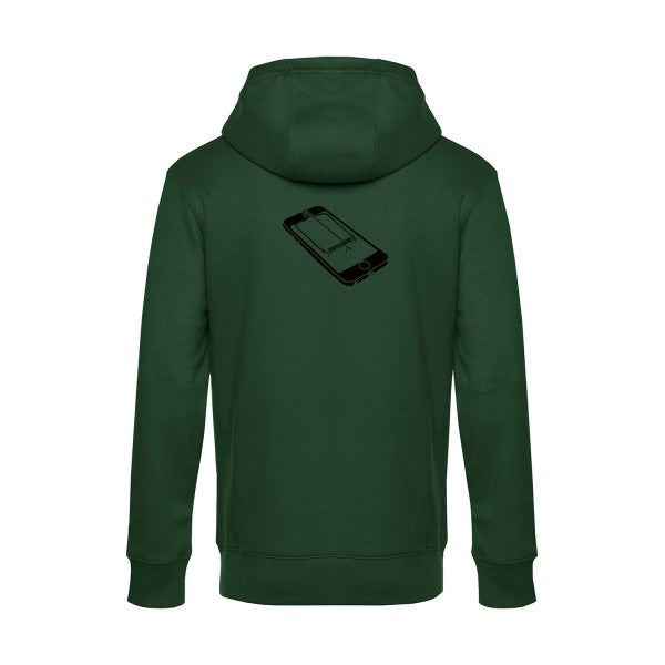 Piege sweat shirt original Bottle Green flex Noir impression Dos