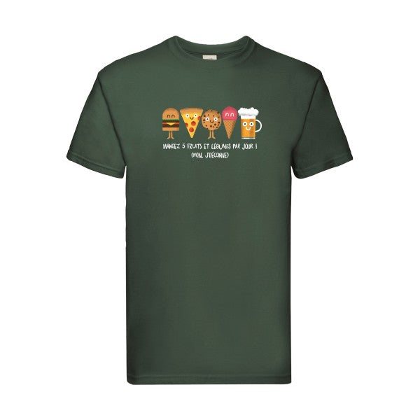 5 fruits et légumes Fruit of the loom 205 g/m² T-shirt/ bottle green