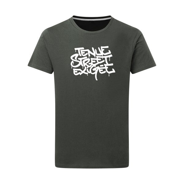 Tenue street exigée -Flex vert pomme sur T-shirt SG  Charcoal  5XL