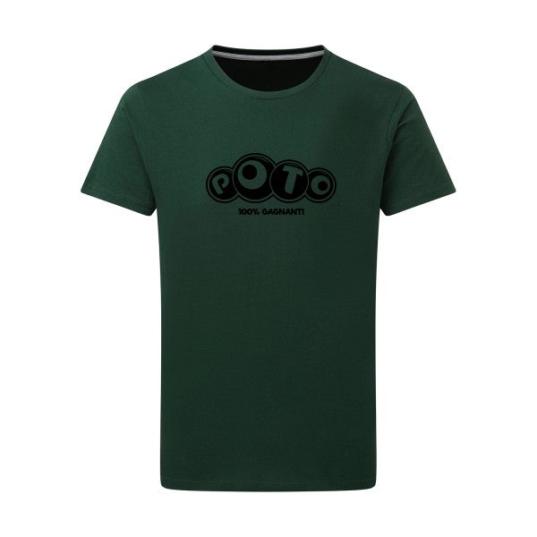 Poto noir -Flex noir sur T-shirt SG  Bottle Green  2XL