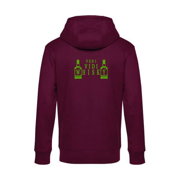 sweat à capuche homme original VENI VIDI WHISKY