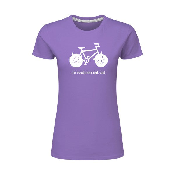 cat-cat bike | Blanc |T shirt original femme|SG