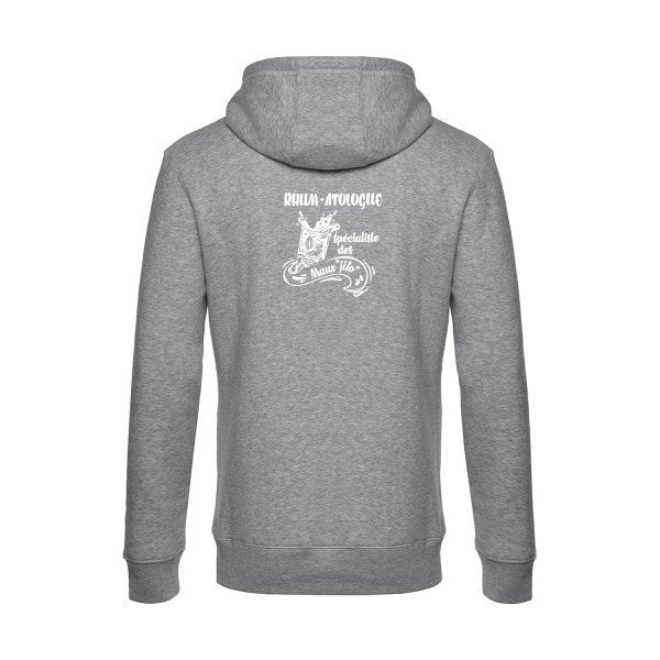 Rhum-atologue sweat shirt original Heather Grey flex Blanc impression Dos
