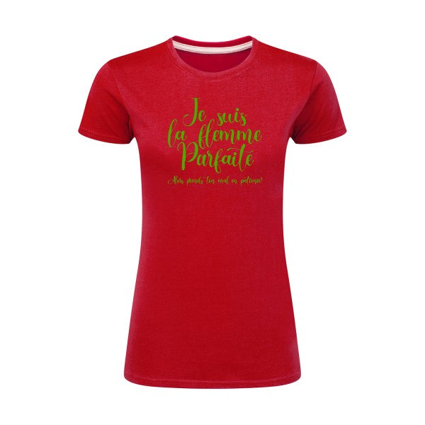 La flemme parfaite | Vert pomme |T shirt original femme|SG