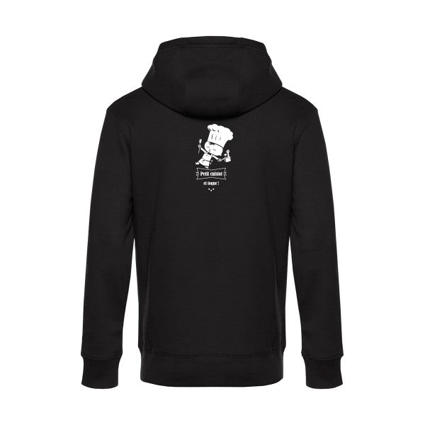 petit-cuistot sweat shirt original Black flex Blanc impression Dos