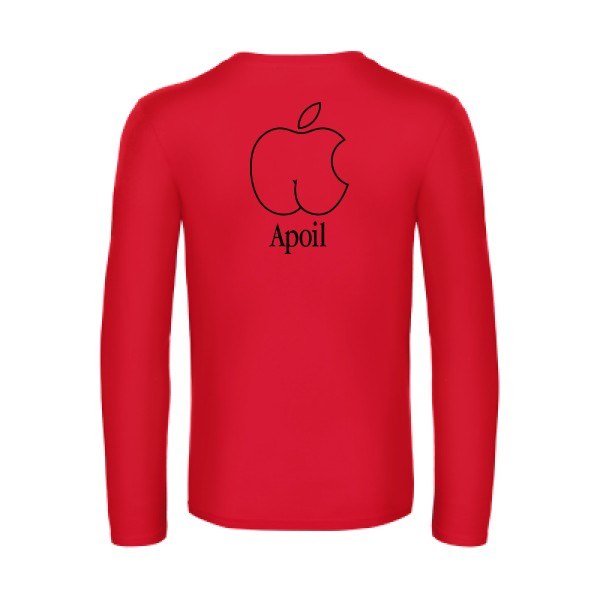 apoil - t shirt- manches- longues- original- humour- Red impression Dos