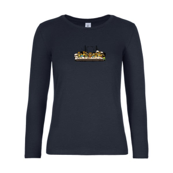 t-shirt lsl femme Le-dernier-repas.-  Navy flex 