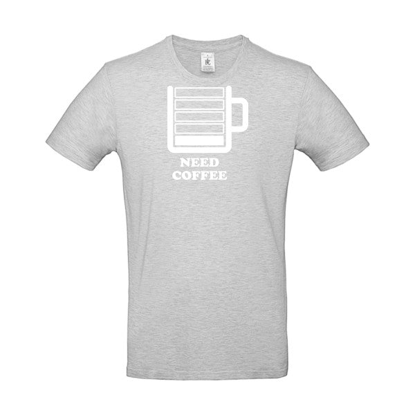 Need Coffee B&C- T-shirt E190|Ash||2XL