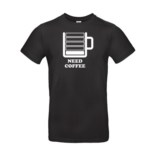 Need Coffee B&C- T-shirt E190|Black||5XL