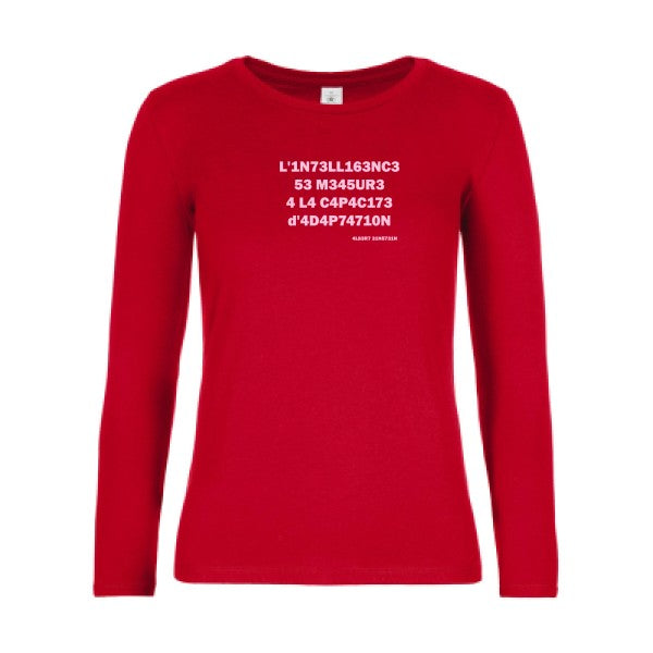 t-shirt lsl femme L-intelligence Red flex Rose