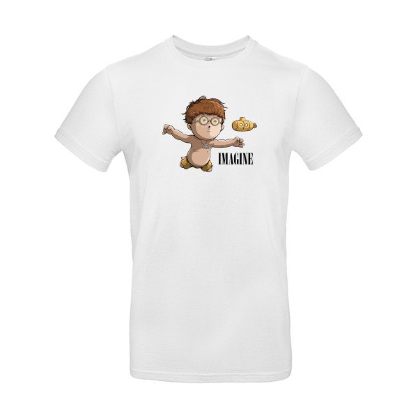 T-shirt humour original imagine T Shirt couleur White
