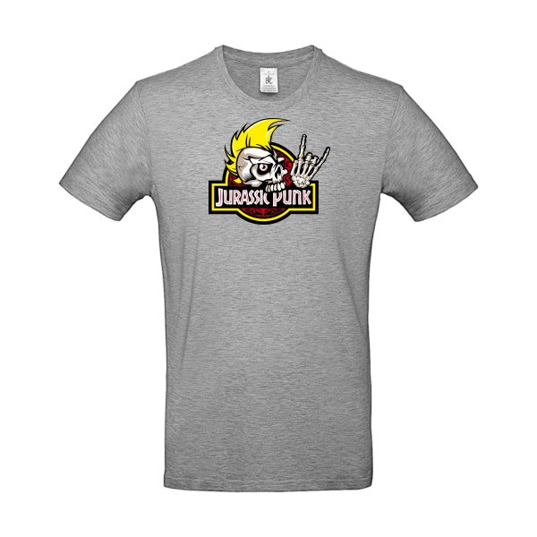 T-shirt humour original Jurassik Punk T Shirt couleur Sport Grey