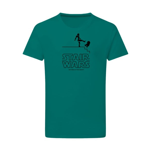 STAIR WARS noir -Flex noir sur T-shirt SG  Emerald Green  2XL