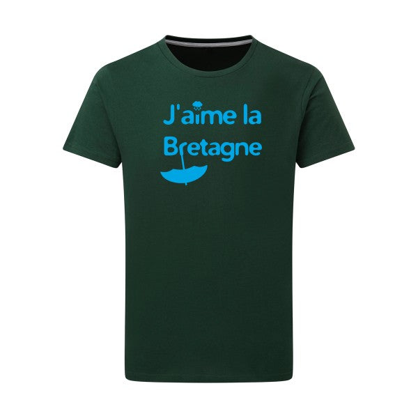 J'aime la Bretagne - Flex bleu clair Tshirt original Bottle Green  2XL