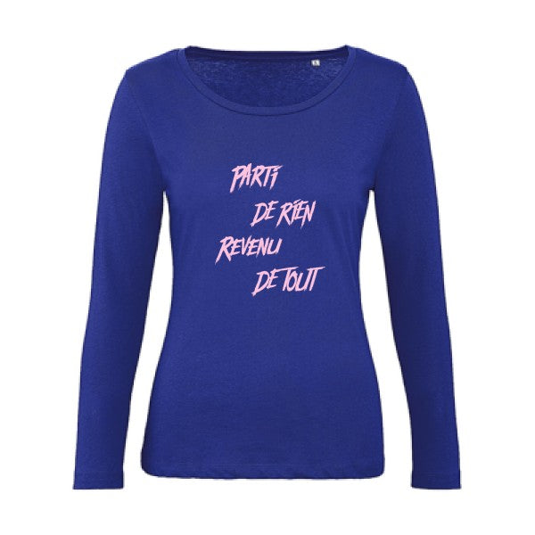 Parti de rien Rose |   T shirt manches longues femme|100% bio