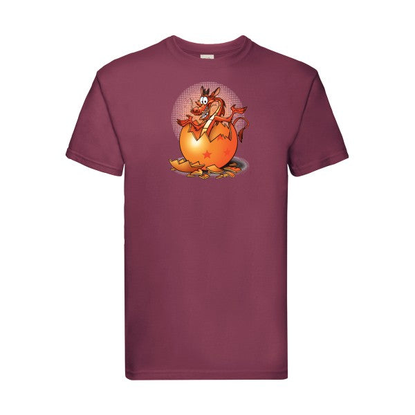 Dragon surprise Fruit of the loom 205 g/m² T-shirt/ bordeaux