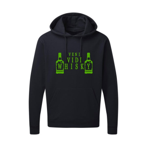 VENI VIDI WHISKY |Sweat  capuche humoristique Vert pomme 