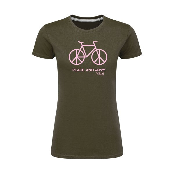 Peace and vélo Rose |T shirt original femme|SG