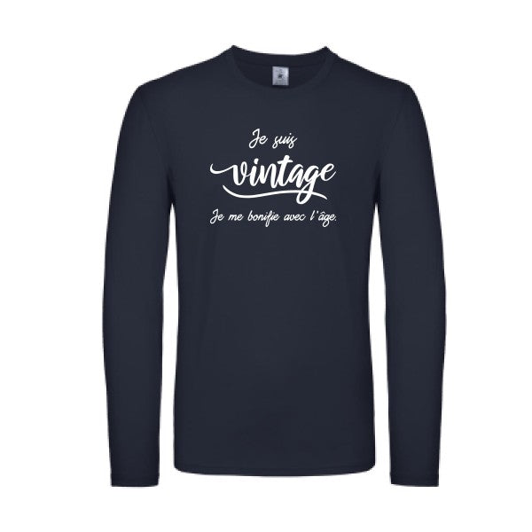 Je suis vintage  Blanc B&C - E150 LSL T-shirt manches longues léger