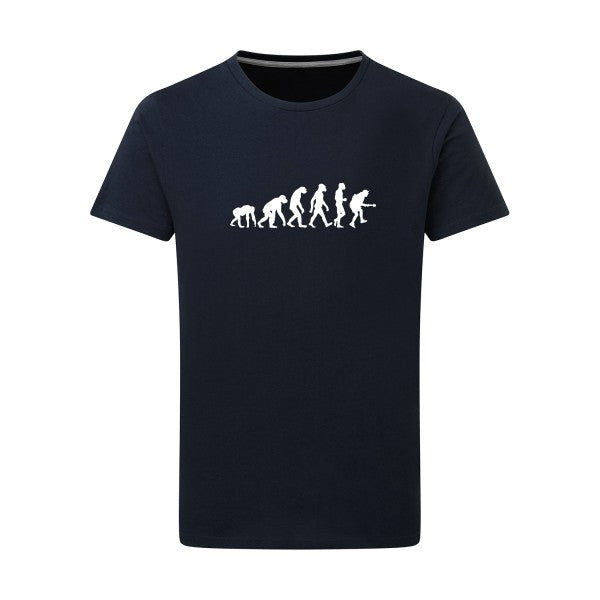 Rock Evolution Blanc -Flex Blanc sur T-shirt SG  Navy  5XL