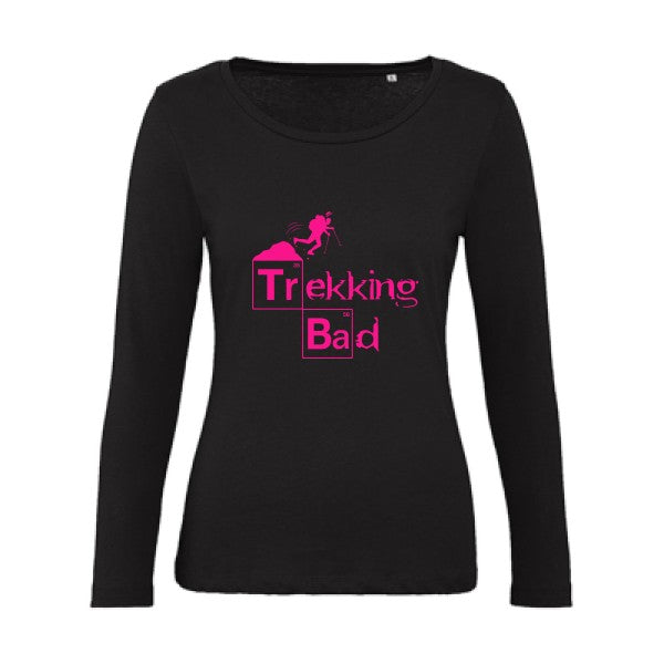 Trekking bad Rose Fluo |   T shirt manches longues femme|100% bio