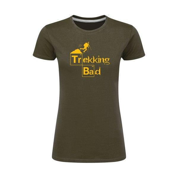 Trekking bad | jaune Or |T shirt original femme|SG