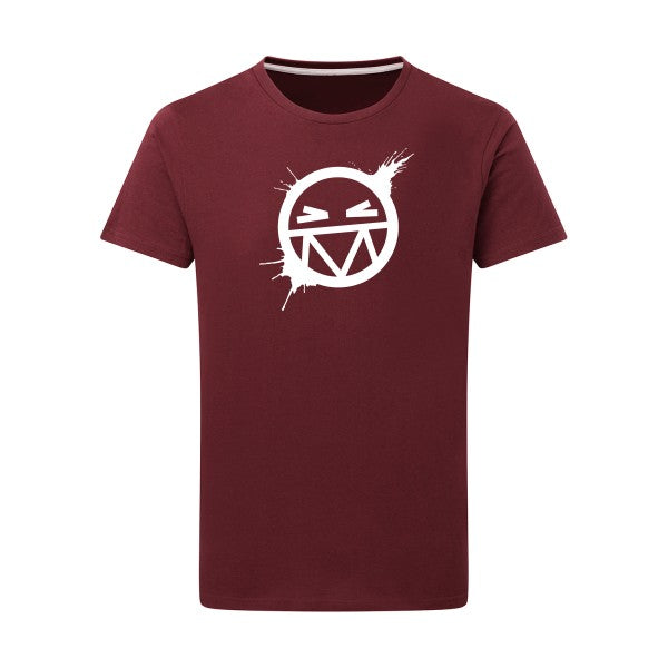 Smile Blanc -Flex Blanc sur T-shirt SG  Burgundy  2XL