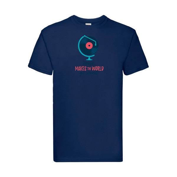 Music make world go round Fruit of the loom 205 g/m² T-shirt