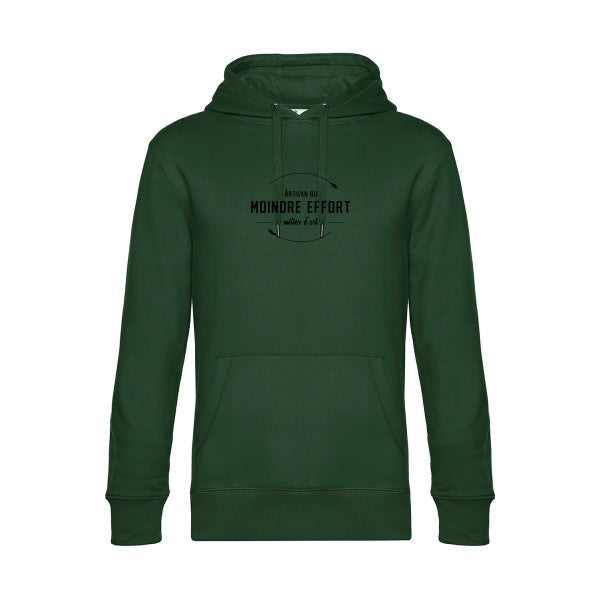 Artisan-du-moindre-effort sweat shirt original Bottle Green flex Noir impression Face