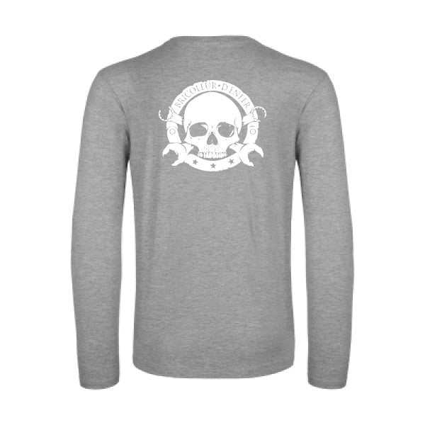 bricoleur d enfer - t shirt- manches- longues- original- humour- Sport Grey impression Dos