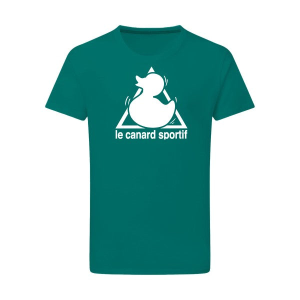 Canard Sportif Blanc -Flex Blanc sur T-shirt SG  Emerald Green  2XL