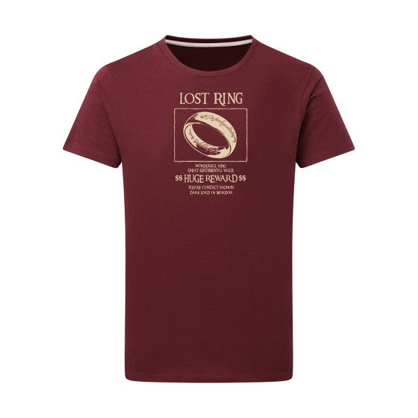 T-shirt homme Lost Ring - T-shirt original avec un design mystique Burgundy 2XL